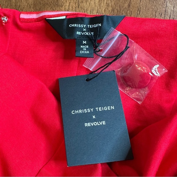 Chrissy Teigan X Revolve Medium Red Landon Dress Strapless NWT Sexy Hottie Date - Picture 4 of 12
